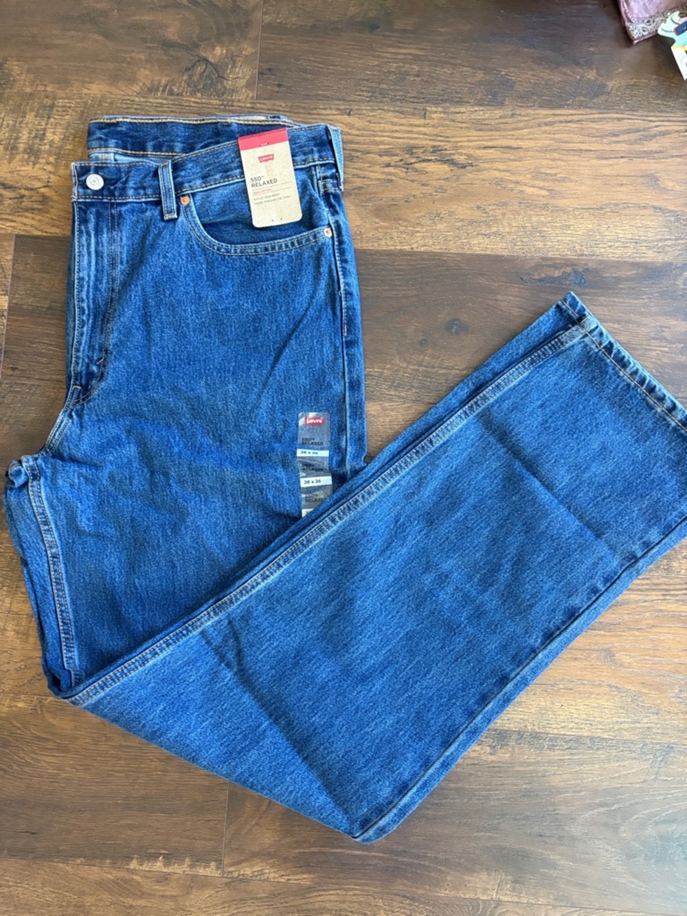 Levi's Men's Relaxed Fit Dark Blue Denim Jeans